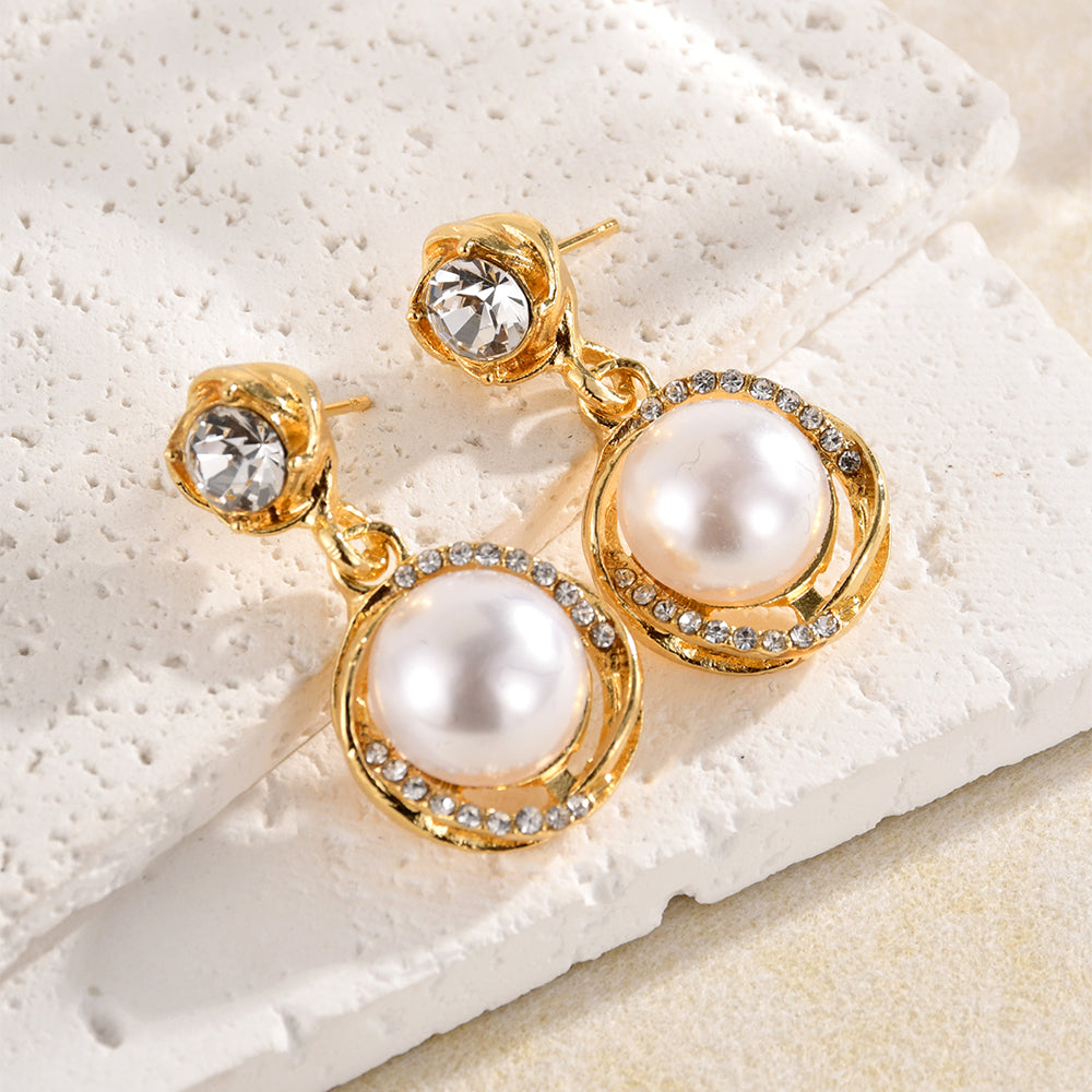 18K Gold-Plated Zehra Pearl Drop Earrings
