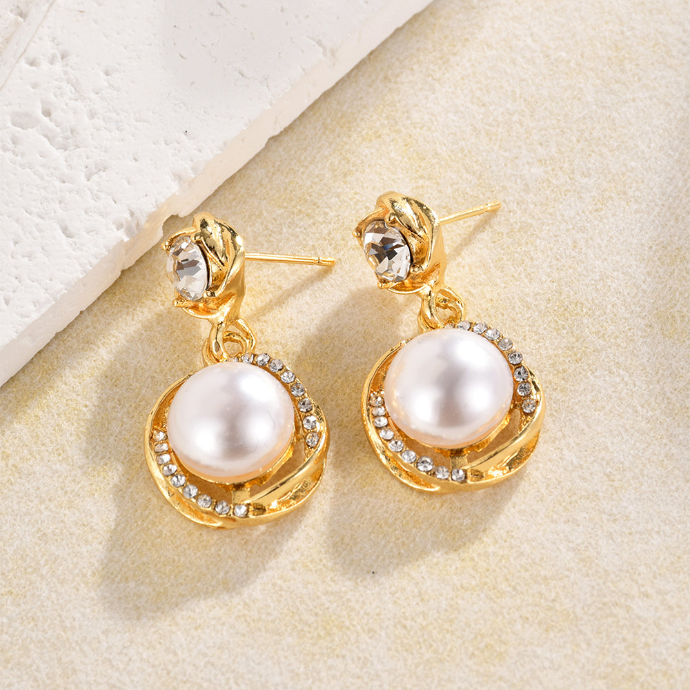 18K Gold-Plated Zehra Pearl Drop Earrings