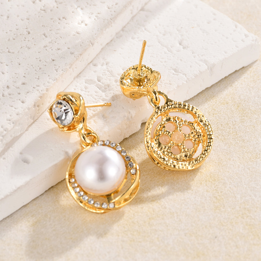 18K Gold-Plated Zehra Pearl Drop Earrings