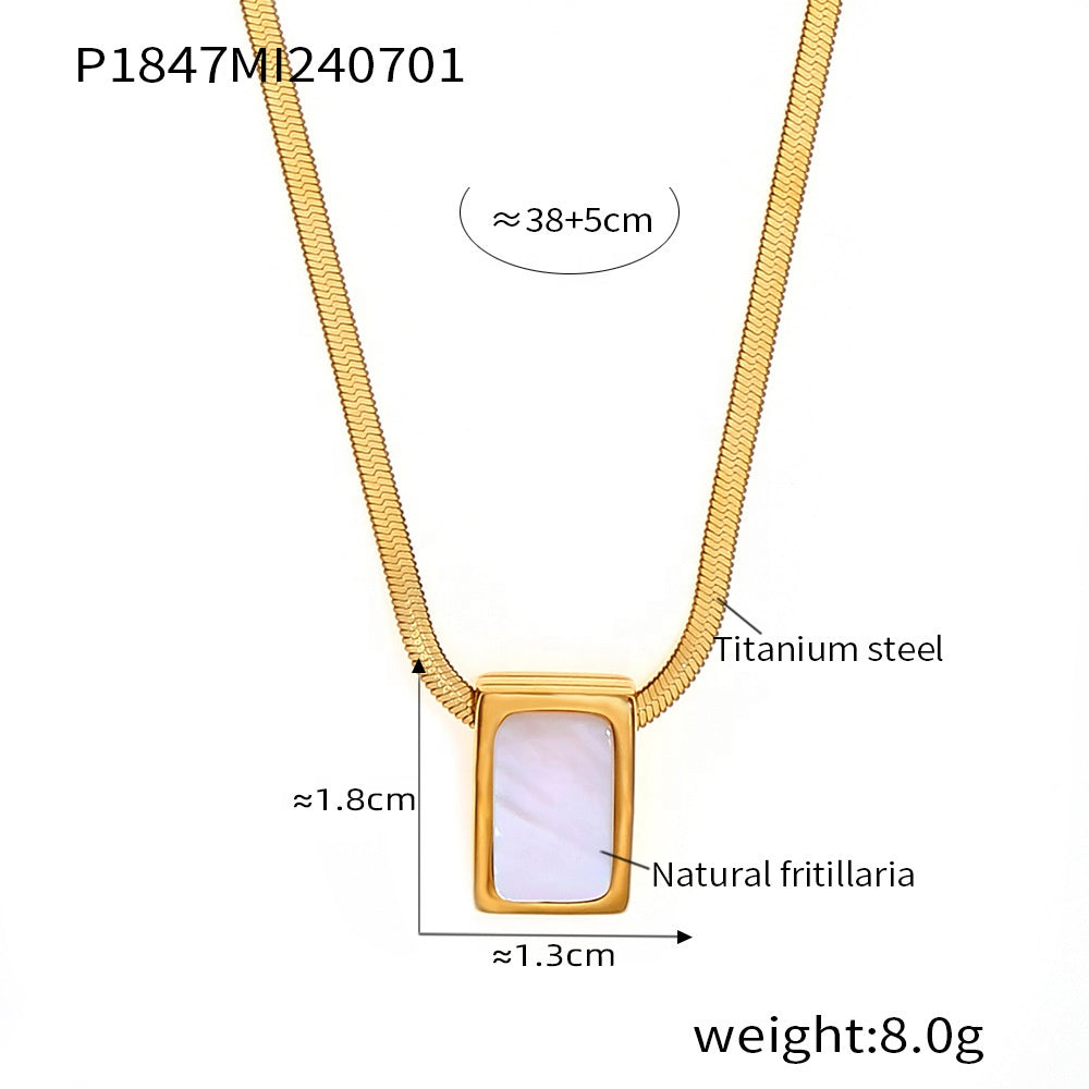 Ayla 18K Gold-Plated Mother of Pearl Pendant Necklace