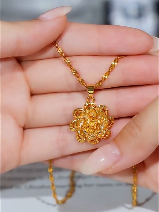 18K Gold Plated Flower Necklace