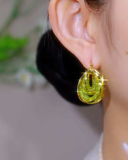 18K Gold Plated Sparkle Swirls