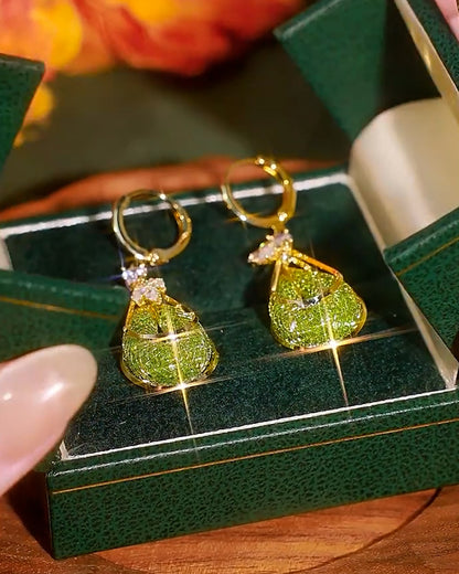 Verdant Splendor 18k Gold-Plated Earrings