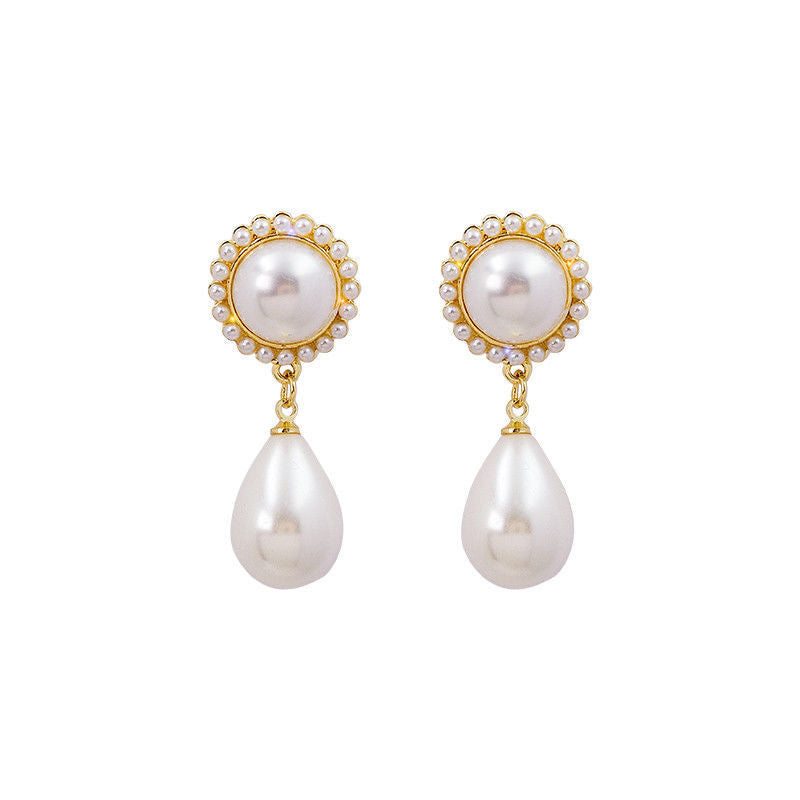 18k Gold-Plated Elegant Pearl Cascade Earrings