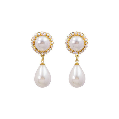 18k Gold-Plated Elegant Pearl Cascade Earrings