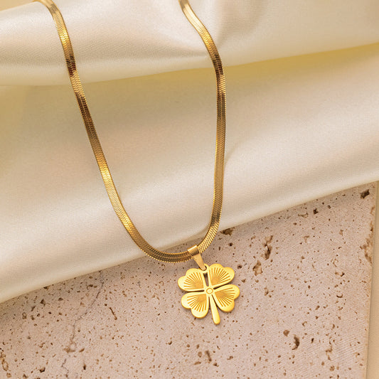 18K Gold Plated Clover Necklace