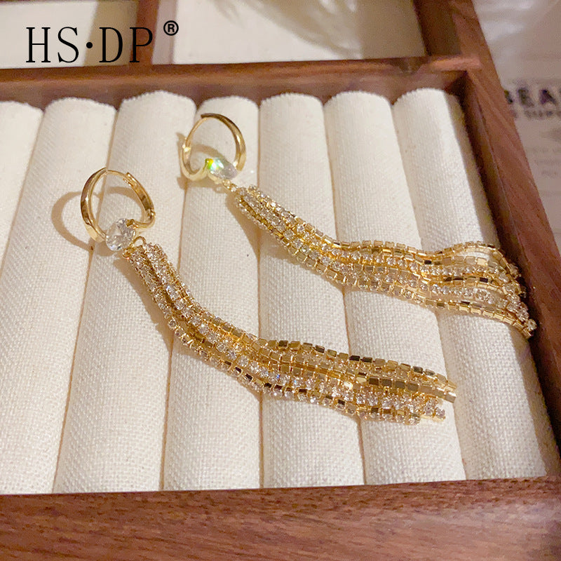 18k Gold-Plated Golden Radiance Tassel Earrings