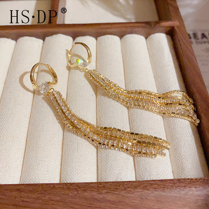 18k Gold-Plated Golden Radiance Tassel Earrings