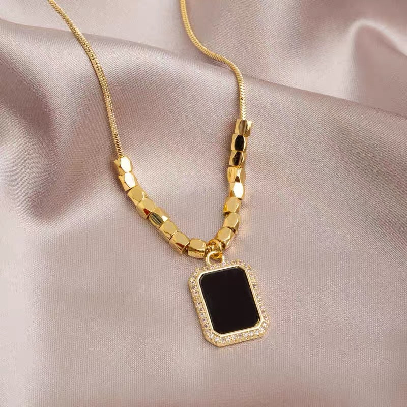 22K Gold Plated Midnight Elegance Pendant