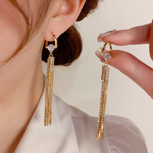 18k Gold-Plated Golden Radiance Tassel Earrings