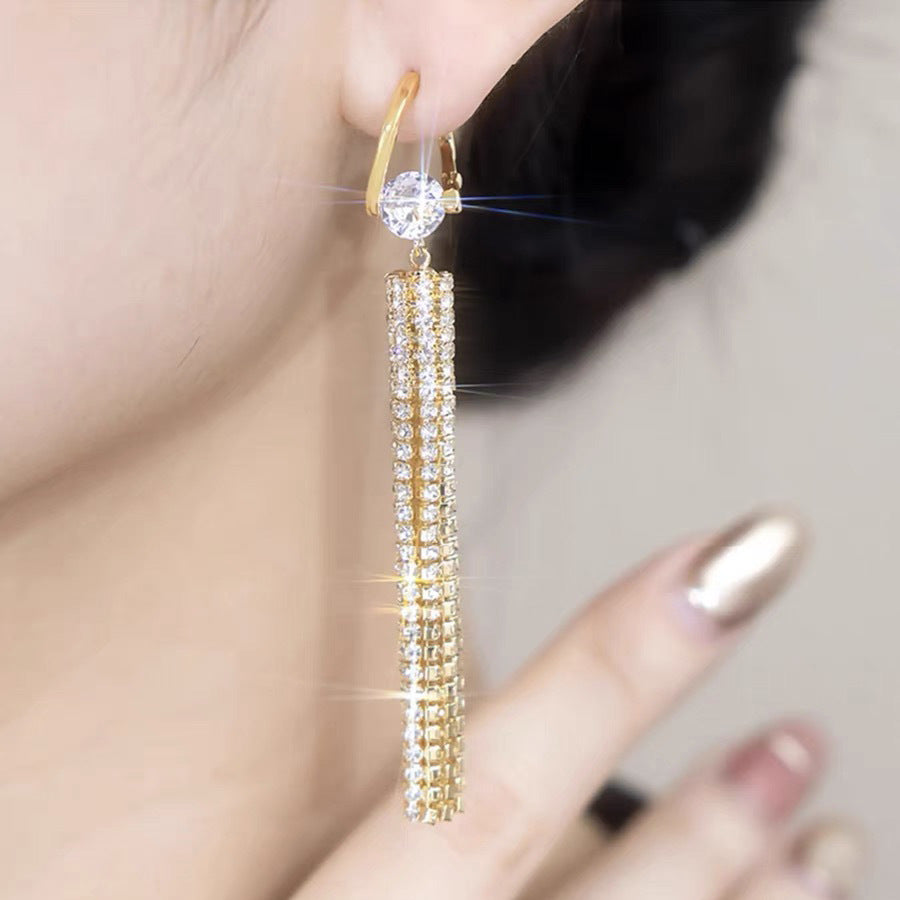 18k Gold-Plated Golden Radiance Tassel Earrings