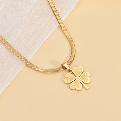 18K Gold Plated Clover Necklace