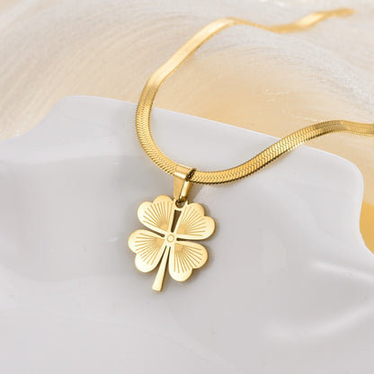 18K Gold Plated Clover Necklace