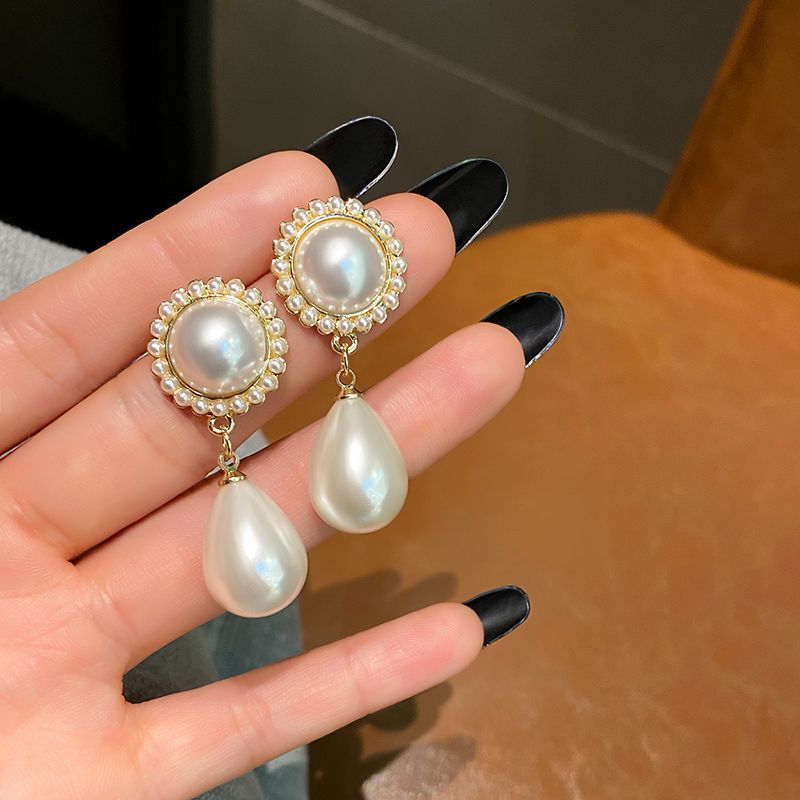 18k Gold-Plated Elegant Pearl Cascade Earrings