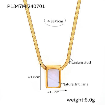 Ayla 18K Gold-Plated Mother of Pearl Pendant Necklace