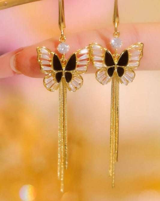 18K Gold Plated Majestic Butterfly Earrings