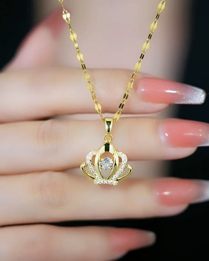 18K Gold Plated Crown Necklace