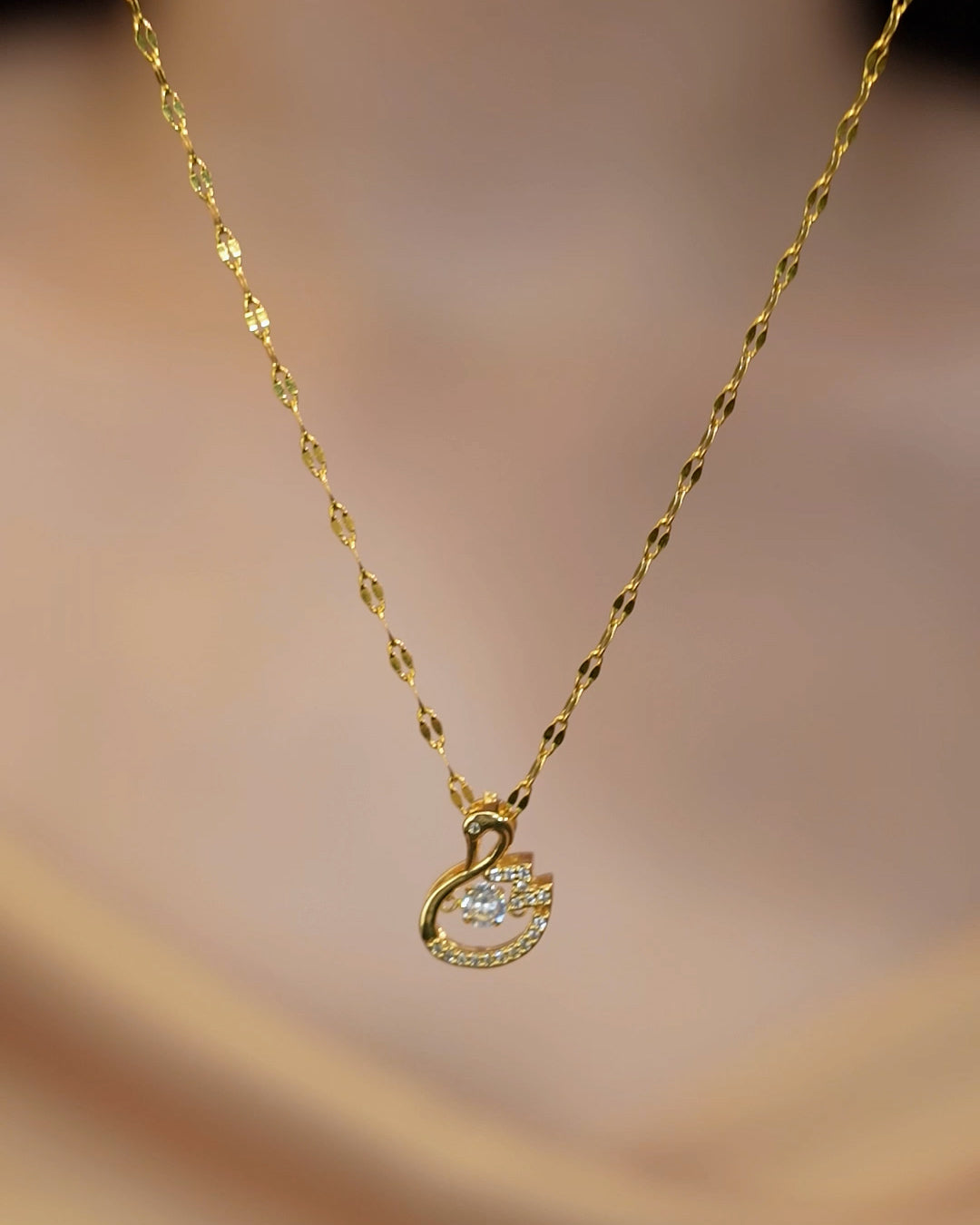 18K Gold Plated Duck Necklace