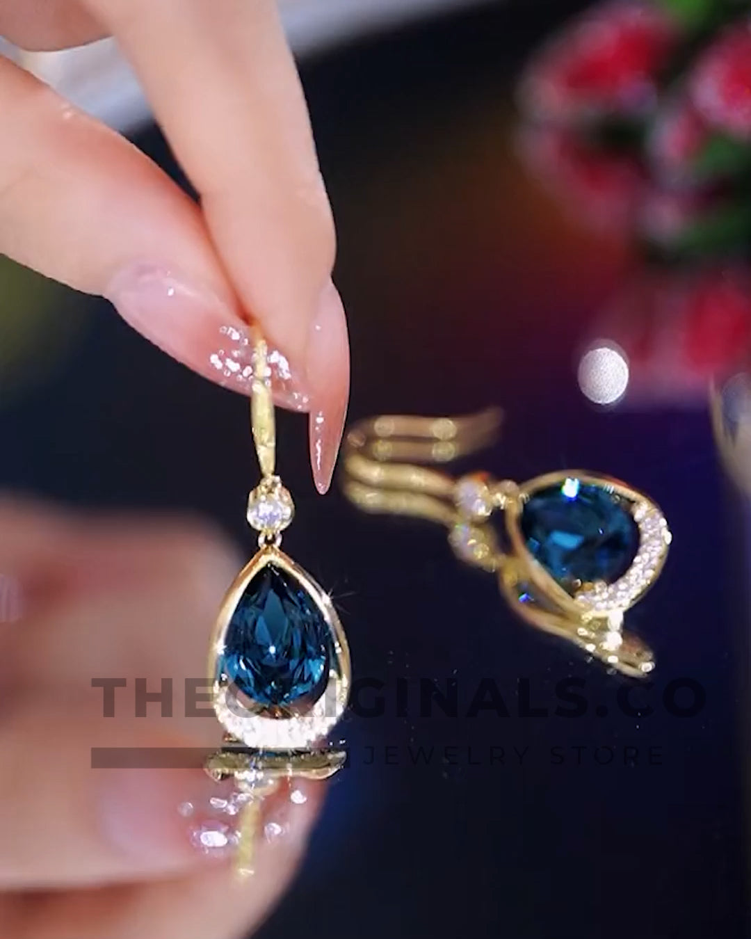 18k Gold Plated Dazzling Diamond Drops