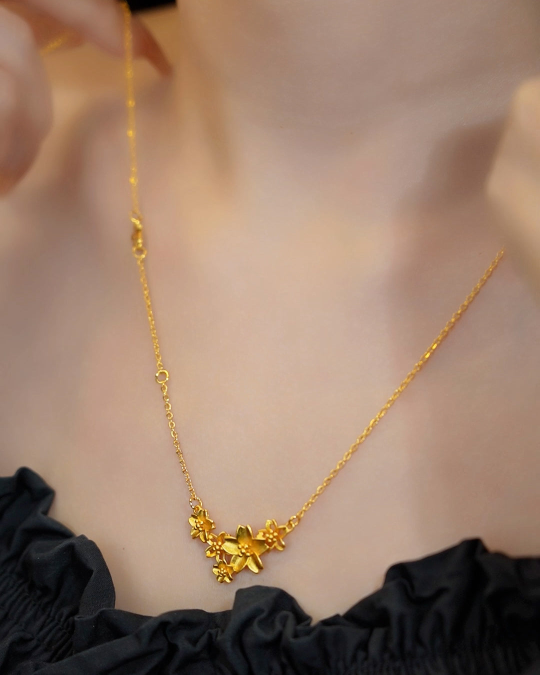 18K Gold Plated Flower Necklace