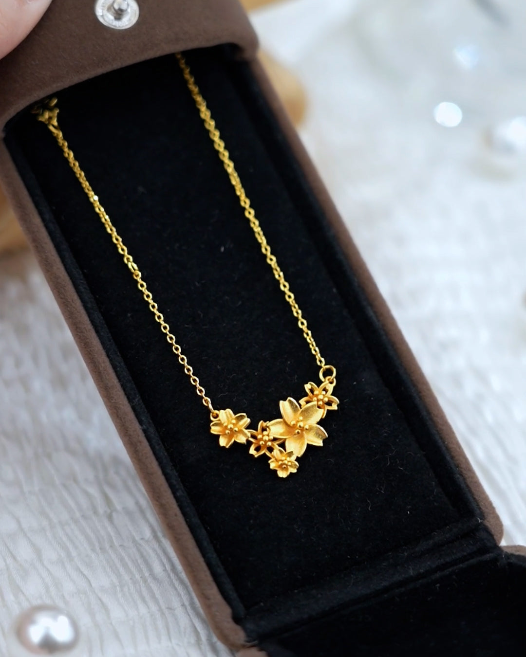 18K Gold Plated Flower Necklace