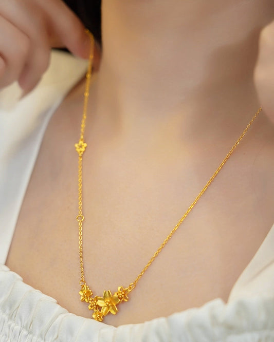 18K Gold Plated Flower Necklace