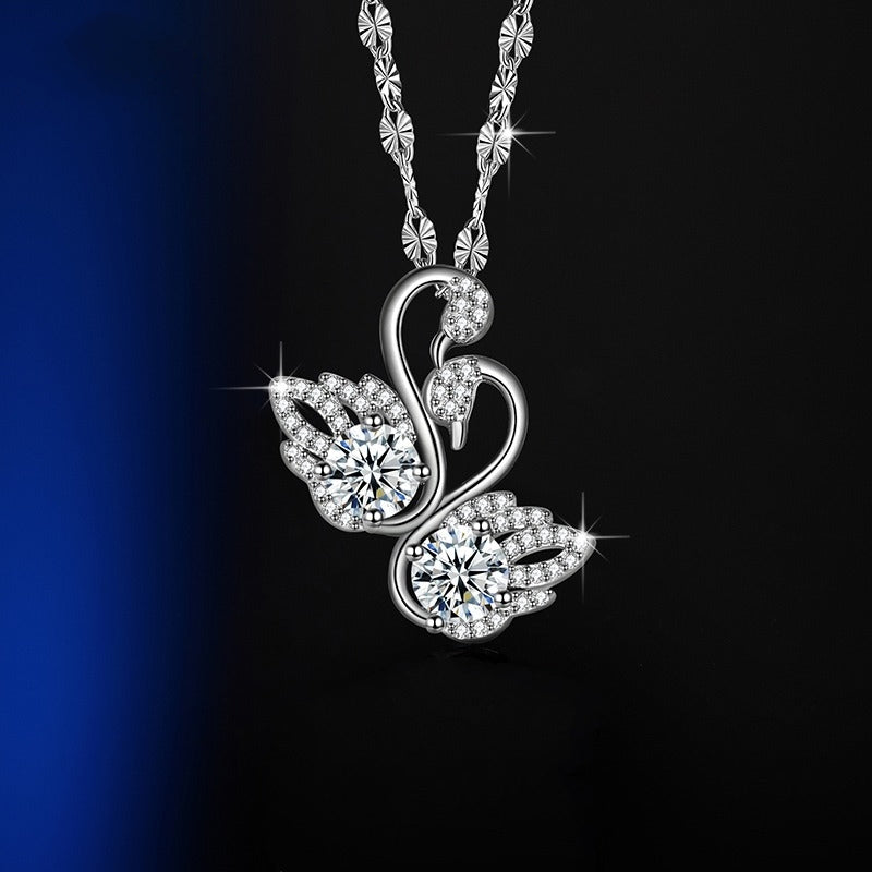 925 Sterling Silver Swan Necklace