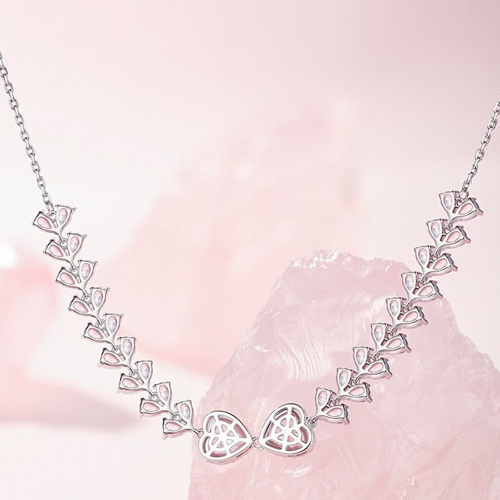 925 Sterling Silver Heart Choker Necklace