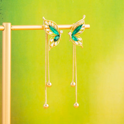 18K Gold Plated Midnight Raindrop Earrings