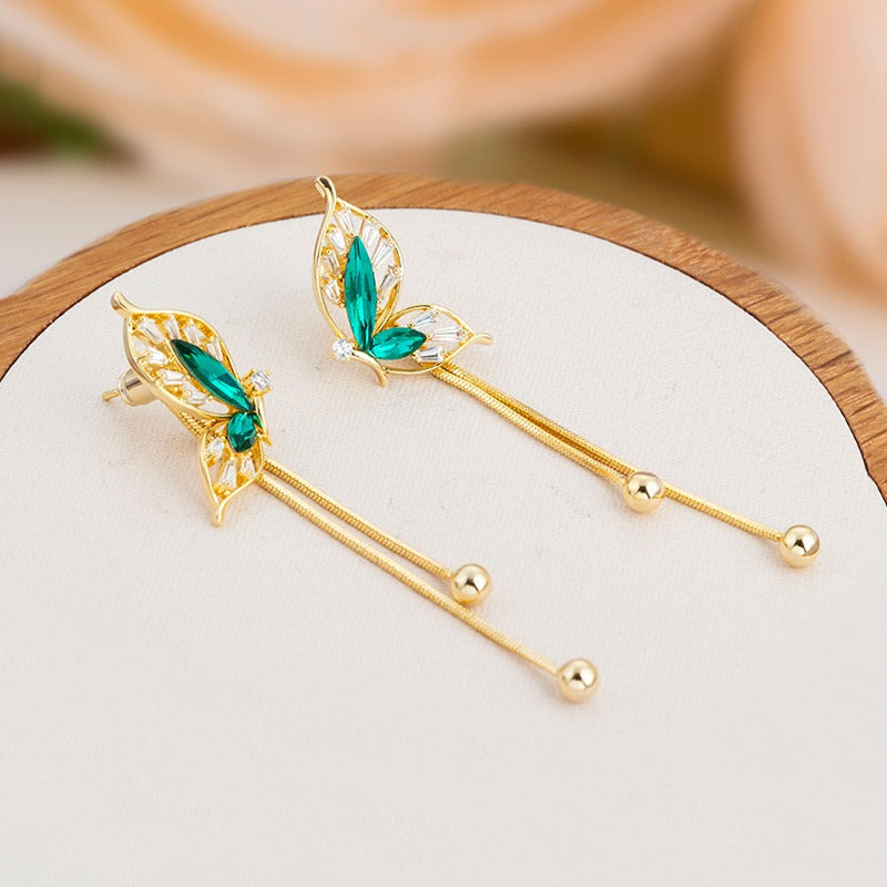 18K Gold Plated Midnight Raindrop Earrings