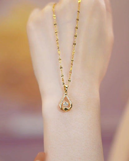 18K Gold Plated Water Drop Necklace