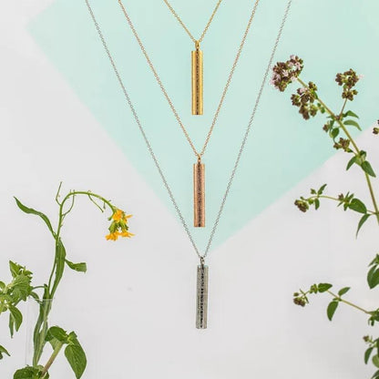 VERTICAL BAR AYAT AL KURSI NECKLACE