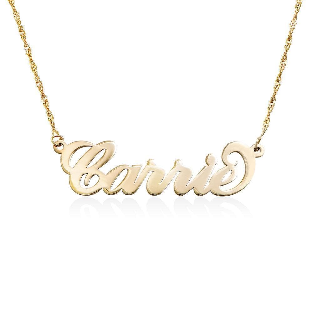 Personalized 18k Gold Carrie Name Necklace