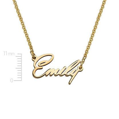 Tiny Name Necklace with 24k Gold Plating - Extra Strength