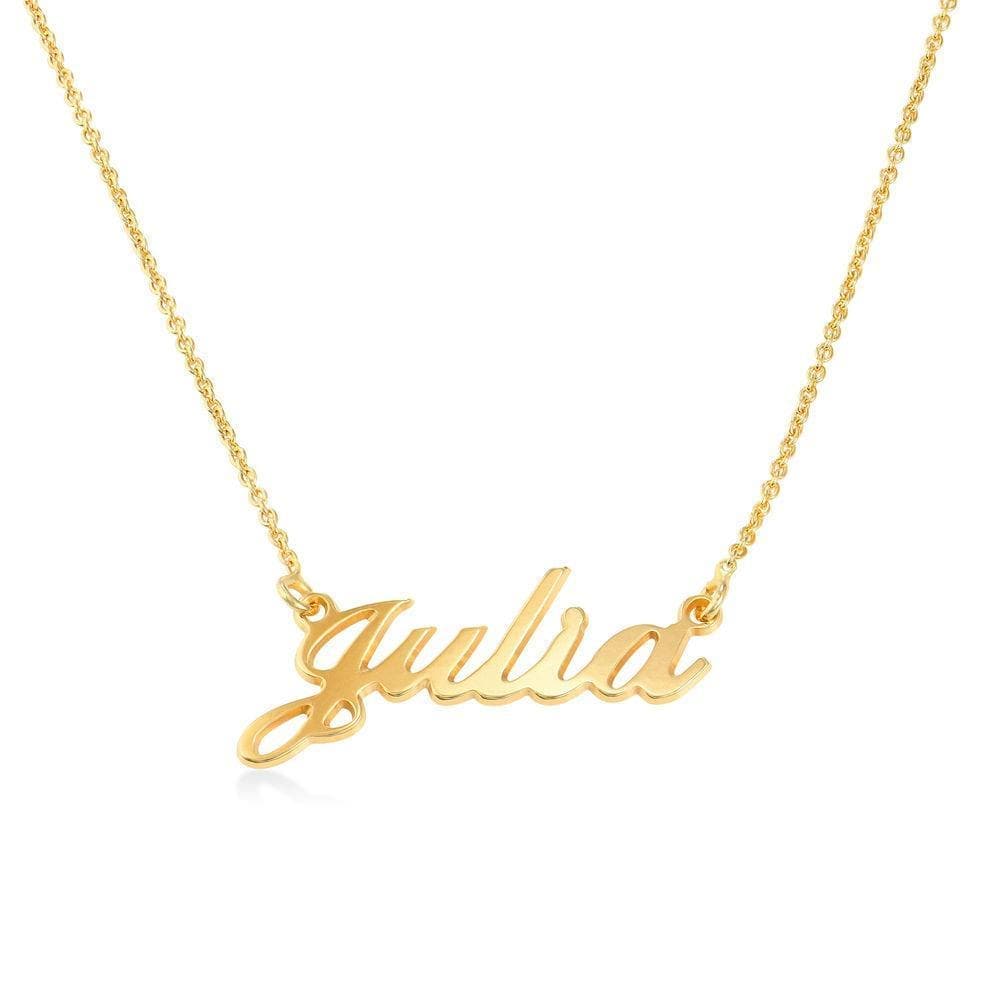 Small Classic Name Necklace in 24k Gold Plated Sterling Silver